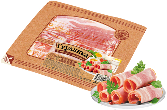 Грудинка копчено-вареная