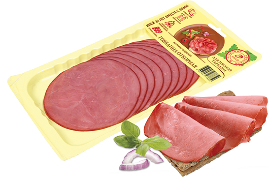 Говядина Отборная копчено-вареная