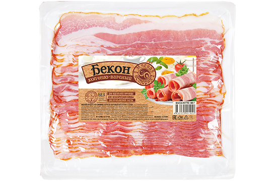 Бекон копчено-варёный 