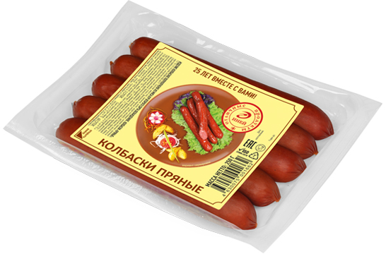 Колбаски Пряные полукопченые