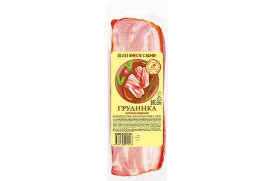 Грудинка копчено-вареная