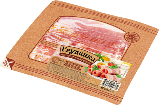 Грудинка копчено-вареная