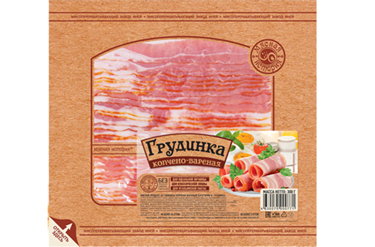 Грудинка копчено-вареная